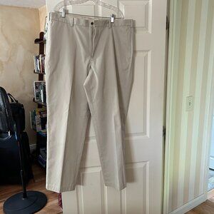 Men's Brooks Brothers flat-front "Hudson" Advantage Chinos - light tan 40W/32L
